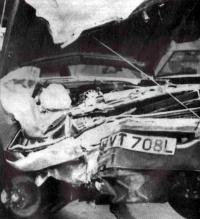 22 октября 1972 года. Автомобиль Бэнкса после страшной аварии