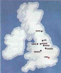 Англия-96: четыре группы — восемь городов