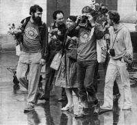 Сторонники мира участники велопробега Мира-83